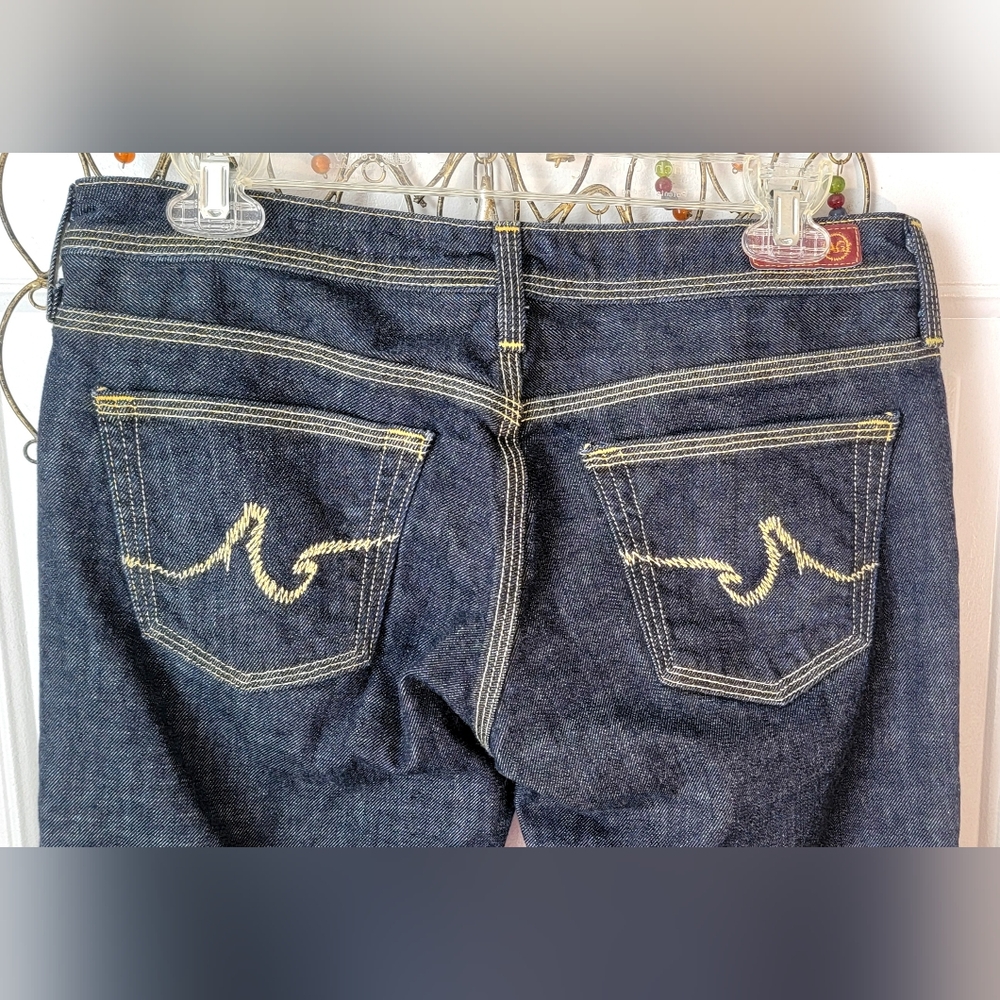 AG Adriano Goldschmied The Merlot Flare Jeans Womens 28 Dark Wash Low Rise Stret - Picture 4 of 12